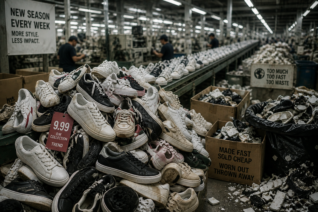 Fast‐Fashion‐Sneaker entlarvt: Was genau macht Billig‐Sneaker so umweltschädlich im Vergleich zu hochwertigen Paaren?