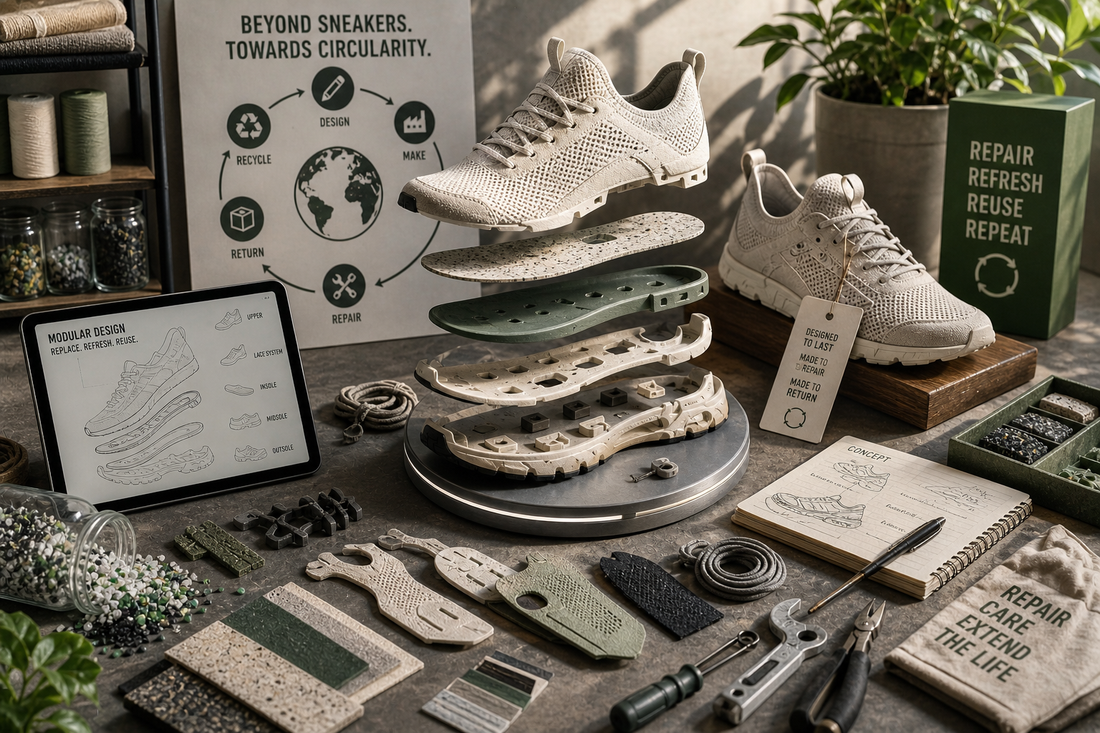 Nachhaltigkeitstrends 2026 in der Schuhwelt: Bio‐Materialien, langlebigere Designs und Reparaturkultur als Standard.